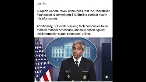 Surgeon General Vivek Announces That The Rockefeller Foundation Is Committing $13.5 (Mirrored)