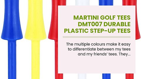 Martini Golf Tees DMT007 Durable Plastic Step-UP Tees (5 Pack), Assorted Colors, 3.25