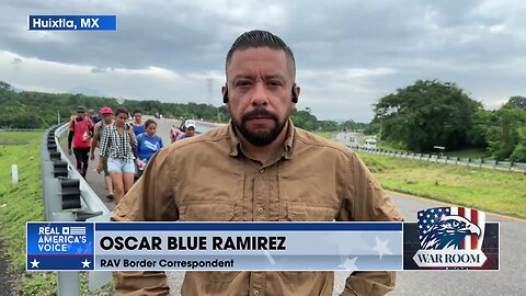 “The Border Is Open”: Migrants Comment To Oscar Ramirez As They Move In Mass To U.S.