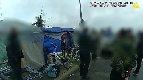 Alhambra Blvd Sacramento Homeless Camp Clean-up - BWC Officer 2