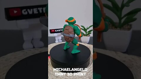 3D Printed TMNT Michaelangelo | Teenage Mutant Ninja Turtles 3D Print. #shorts #tmnt #3dprinted