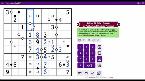 Sudoku special (Missing Deck Brassica No. 13) - Driving Me Dotty