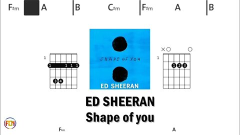 ED SHEERAN Shape of you - (Chords & Lyrics like a Karaoke) HD