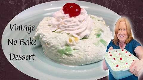 7up Lime JELL-O Salad, NO BAKE, VINTAGE DESSERT