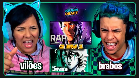 2 EM 1 - ST JAMES (Bleach) | Fome Por Poder & Confine Murciélago | [React em Casal] 🔥