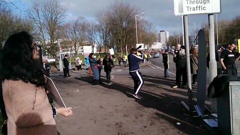 Jaigo K at Stand Up Wolverhampton Anti Mandate Protest