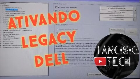 ATIVANDO LEGACY NO DELL LATITUDE 3490