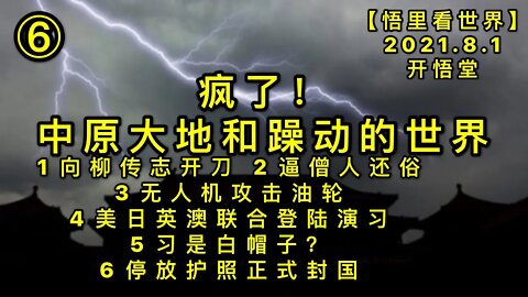 KWT2180(6)1向柳传志开刀2逼僧人还俗3无人机攻击油轮4美日英澳联合登陆演习5习是白帽子？6停放护照正式封国20210801-9【悟里看世界】