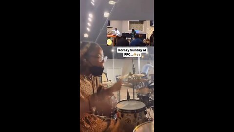 Kiera on drums - play it girl! #blackgirlmagic praise break