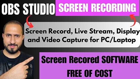 How to use OBS Studio, Screen Record , Display and video Capture , Free Tool Hindi/Urdu