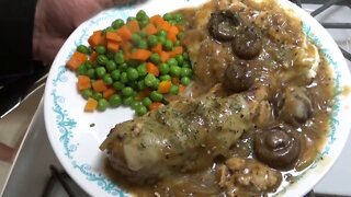 French Onion Chicken W/ Portabella Mushrooms