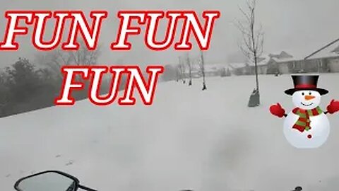 Riding The Honda Navi 110cc Motorcycle In A Snow Storm