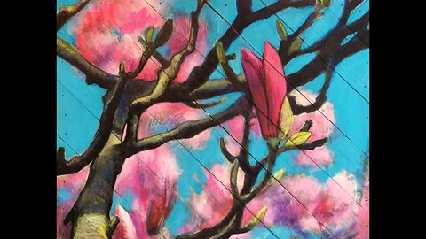 Time Lapse - Painting Spring Flowers With Acrylics