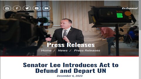 Sen. Mike Lee Introduces Act to Defund-Leave United Nations