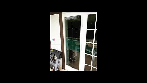 Hurricane impact entry glass door glass replacement in Lighthouse Point Florida