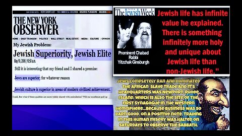 Hidden History The New York Observer Claims Jewish Superiority Jews Controlled African Slave Trade