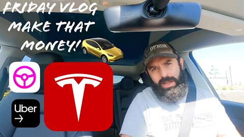 Uber And Lyft $400 With Tesla Model Y Forget DoorDash! Rideshare All The Way! Vlog Friday 7/15/2022