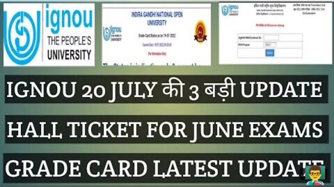 IGNOU June 2022 Exam Hall Ticket Officially Released #ignou #ignouexam2022 #ignouhallticket