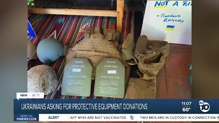 Local Ukrainians collecting equipment for volunteer fighters