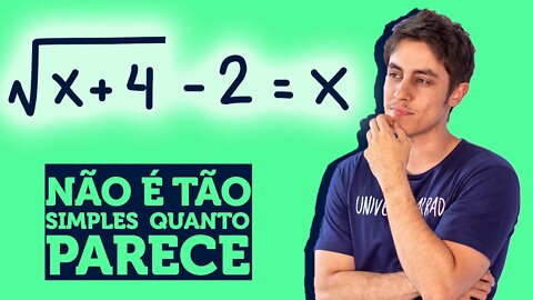 Você Consegue Resolver? Desafio de MATEMÁTICA | Equações Irracionais: Exercícios