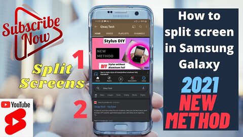 How to split screen in Samsung Galaxy 2021 || How to activate Multi window in Galaxy #shorts