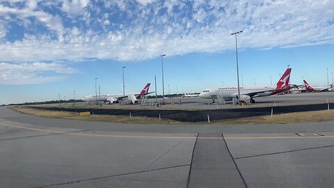 Perth YPPH taxi and departure runway 03 Fokker 100