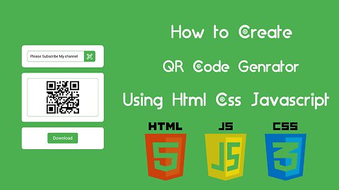 How to create QR Code Genrator in Html Css Javascript