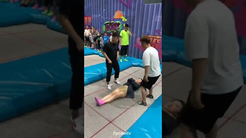 Best Funny videos 2022 😂 Trampoline Jumping #123 #shorts #poseitv