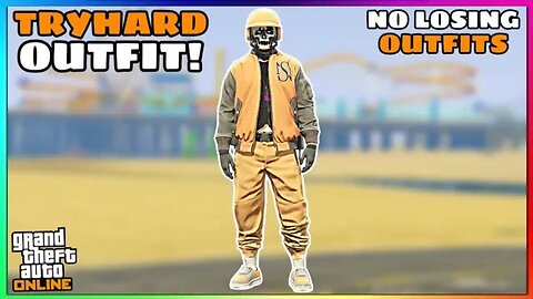 Easy Orange Joggers Invisible Torso Glitch Tryhard Modded Outfit (No Transfer) (GTA Online)