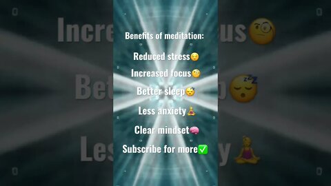 Benefits of meditation😃 #meditation #meditating #meditationmusic #guidedmeditation #sleep #sleeping