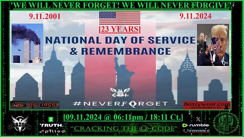 "CRACKING THE Q-CODE" - 'WE WILL NEVER FORGET! WE WILL NEVER FORGIVE!