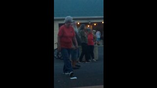 People watching at the fair