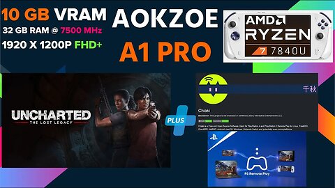 Uncharted Lost Legacy running on AOKZOE A1 Pro via Chiaki Latest Update (see pinned comment)