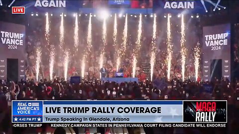 🔥RFK Jr's EPIC Entrance to PDJTrump's Arizona rally 🔥