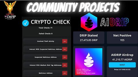 Drip Network Free AiDrip Mint and Community crypto check tool