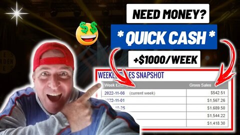 QUICK-CASH Method To Earn +$1000 Per WEEK! (Make Money Online For Beginners 2022) #shorts