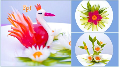 Cute Artistic Ideas to Vegetable Garnishes Part : 2