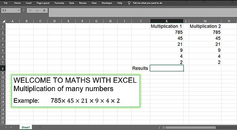 How to Multiply Many Numbers in Excel Easily.