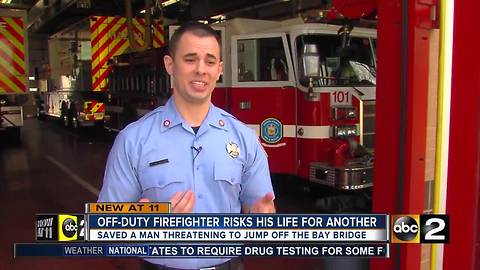 Howard Co. first responder saves man from suicide on Chesapeake Bay Bridge