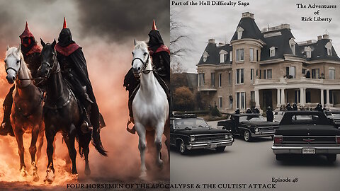 FLASHBACK S4E48 FOUR HORSEMEN OF THE APOCALYPSE & THE CULTIST ATTACK _ Rick Liberty AI Art VideoBook