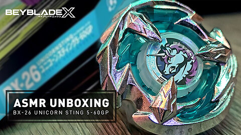 ASMR Unboxing & Battle: BX-26 Unicorn Sting 5-60GP Double Style |『#ベイブレードx 』