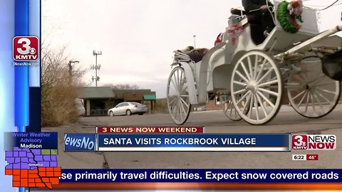 Santa visits Rockbrook Village