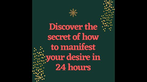 Discover how to manifest your desire in 24 hours || Manifestation Magic || Manifest Anything Fast