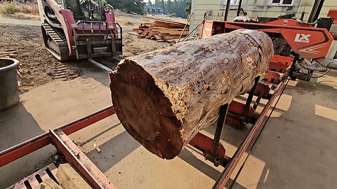 Milling Redwood and Pine Lap Siding on the Sawmill