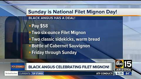 Black Angus offering filet mignon deal