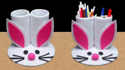 DIY pen Stand Using Cardboard / Paper Crafts Idea / pen stand Craft / Cardboard Craft Ideas