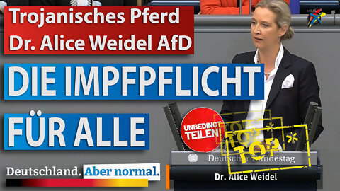 Die Impfpflicht ab 60 ist ein Trojanisches Pferd Dr. Alice Weidel AfD