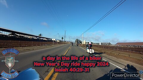 a day in the life of a biker New Year's Day ride happy 2024 Isaiah 40:29-31