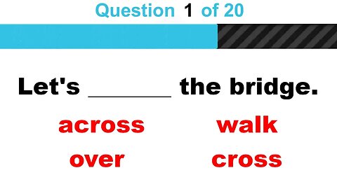 English Grammar Quiz #1 (Native speaker's voice)