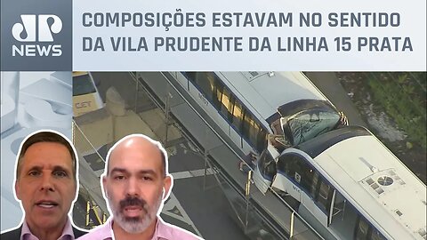 Trens do monotrilho batem novamente em SP na madrugada desta quinta (09); Schelp e Capez analisam